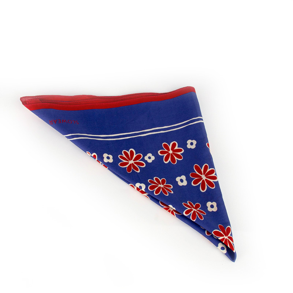 GLANSHIRT MEDIUM BLUE, RED, WHITE PAISLEY POCKET SQUARE | MENS
